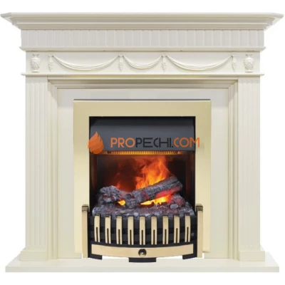 Каминокомплект Dimplex Corfu - Слоновая кость с очагом Danville Brass FB2