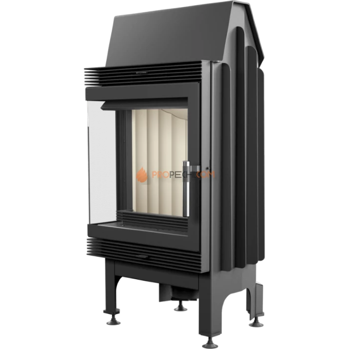 Каминная топка стальная Kratki Blanka/L/BS (угловое стекло слева) (8 кВт)