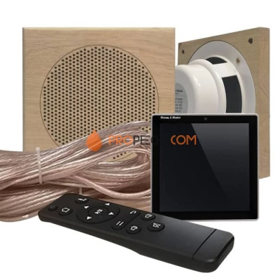 Комплект акустической системы встраиваемый SW-Sensor-2 Black (две колонки Wood, квадрат)