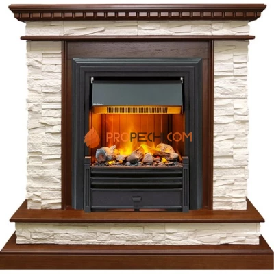 Каминокомплект Dimplex Calgary - Дуб / Сланец беженый с очагом Brookline Black