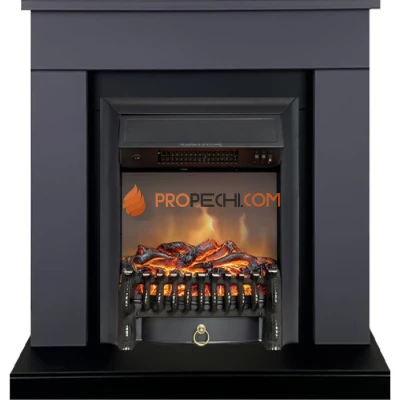 Каминокомплект Royal Flame Bergen (Разборный) - Серый графит (Ширина 900 мм) с очагом Fobos FX M Black