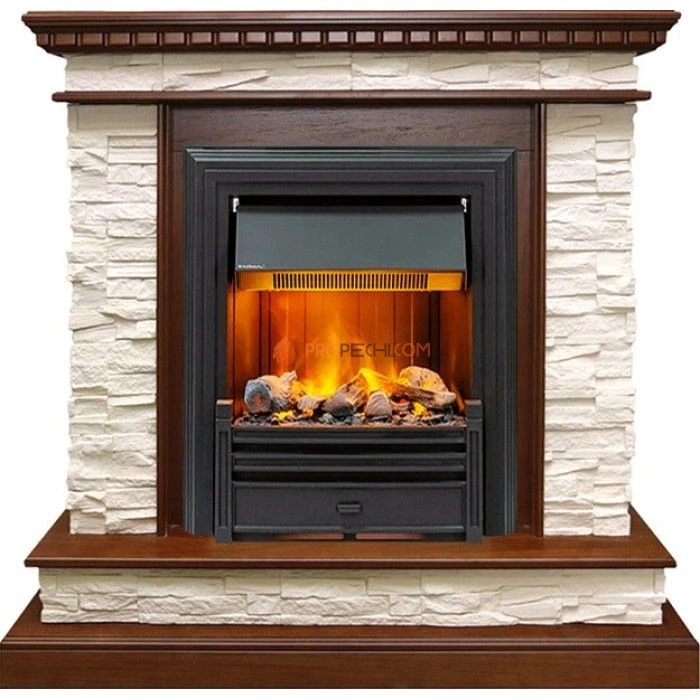 Каминокомплект Dimplex Calgary - Дуб / Сланец беженый с очагом Brookline Black