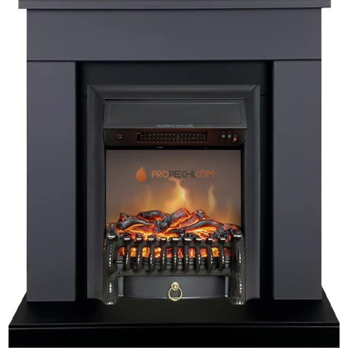 Каминокомплект Royal Flame Bergen (Разборный) - Серый графит (Ширина 900 мм) с очагом Fobos FX M Black