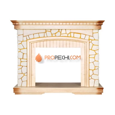 Портал Dimplex Glasgow - Слоновая кость, патина / Шампань (Высота 1070мм)