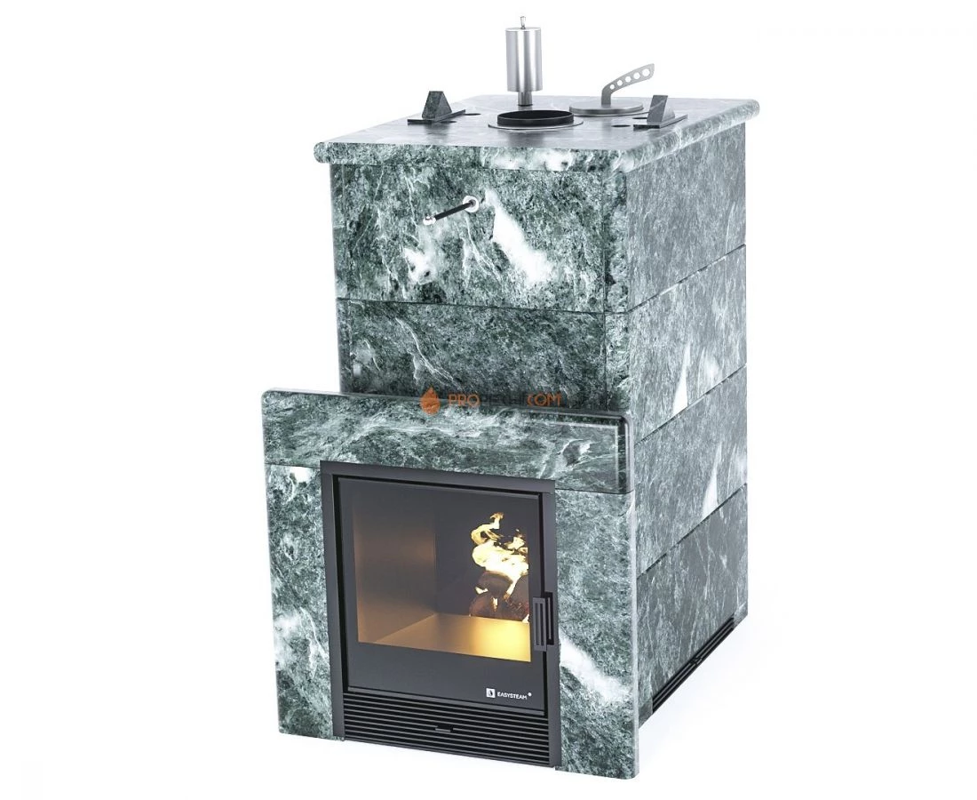 Печь для бани Изистим Геленджик в полноценном кожухе Змеевик