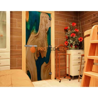 Дверь для бани DoorWood с фотопечатью (СЛЭБ-01), 1800x800 мм