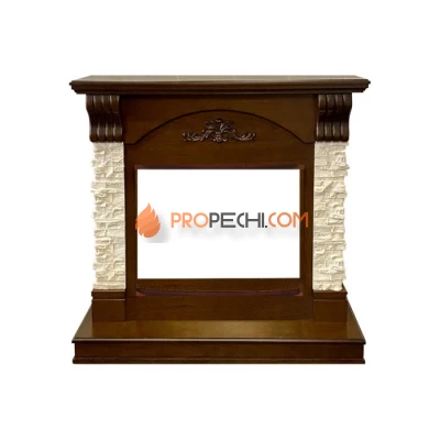 Портал Royal Flame Prague - Темный дуб/Сланец бежевый