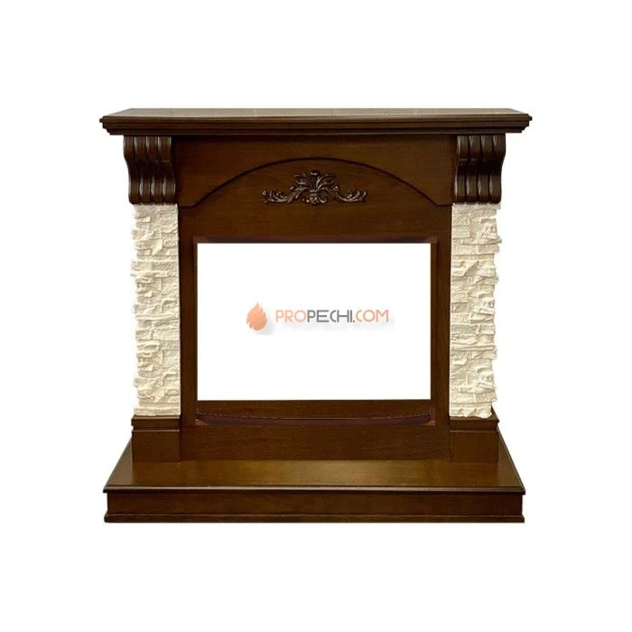 Каминокомплект Royal Flame Prague - Темный дуб/Сланец бежевый с очагом Dioramic 25 LED FX