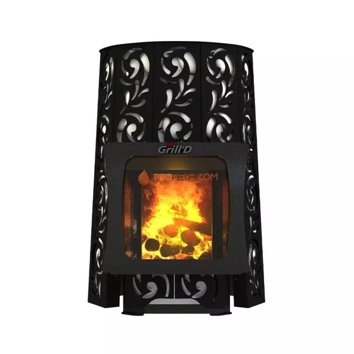 Дровяная печь для бани Grill’D Violet Short Window Max