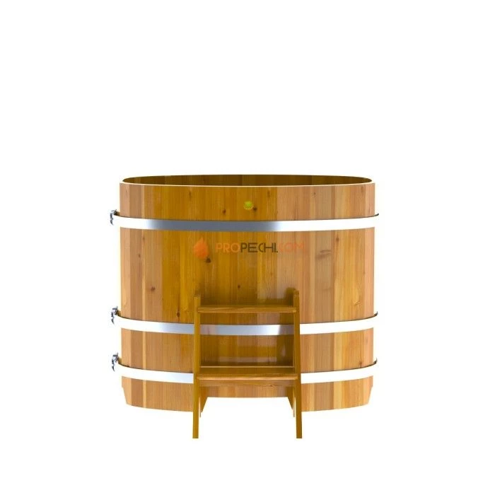 Купель BentWood овальная из натуральной лиственницы 0,76х1,16 Рустик