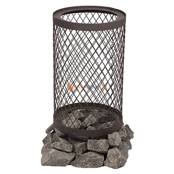 Дровяная печь для бани Вулкан Прометей 18 с сетчатым кожухом (стандарт)