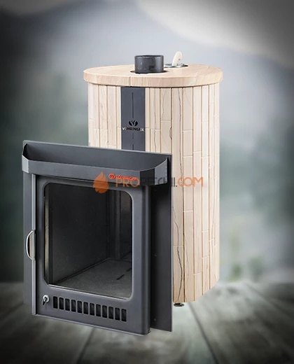 Банная печь Ферингер ПФ Оптима Окаменевшее дерево наборный