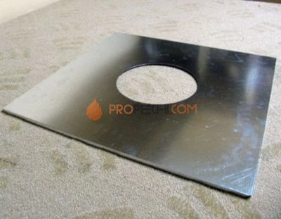 Фланец декоративный D=200 580*580 оцинк. ФлюГранд