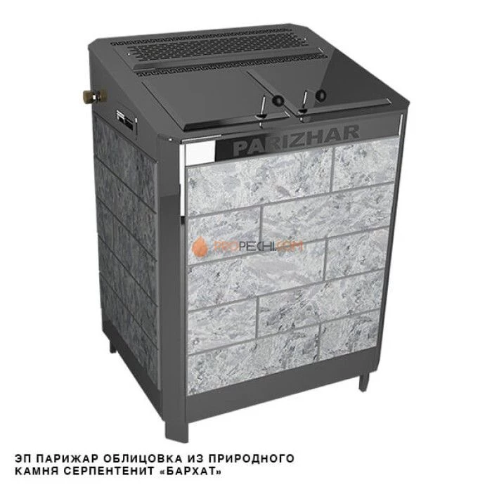 Электрическая печь Инжкомцентр ВВД ПАРиЖАР 10 кВт / 380 В (серпентинит Бархат), паротермальная