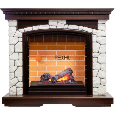 Каминокомплект Dimplex Glasgow - Темный дуб/Белый (Высота 1080 мм) с очагом Cassette 400 NH