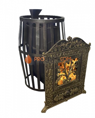 Банная чугунная печь Березка "Verona" 50 ЗК Сетка