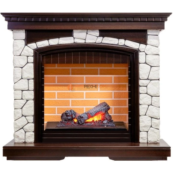 Каминокомплект Dimplex Glasgow - Темный дуб/Белый (Высота 1080 мм) с очагом Cassette 400 NH