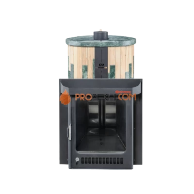 Дровяная печь для бани Ферингер Оптима До 28 м³ - Змеевик + Окаменевшее дерево