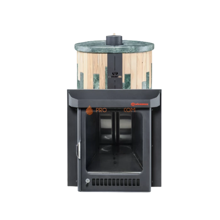 Дровяная печь для бани Ферингер Макси До 38 м³ - Змеевик + Окаменевшее дерево