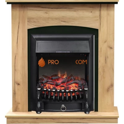 Каминокомплект Royal Flame Barcelona (разборный) - Дуб золотой с очагом Fobos FX Black
