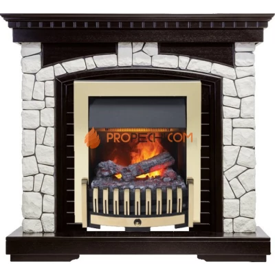 Каминокомплект Dimplex Glasgow - Венге / Белый с очагом Danville Brass FB2