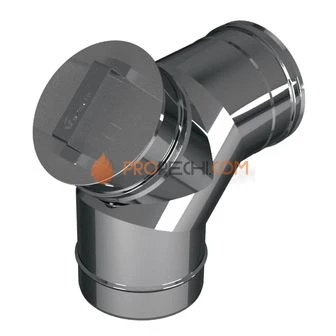 ОТВОД 87° (90°) D120 С РЕВИЗИЕЙ, AISI 304