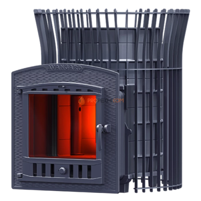 Чугунная печь для бани Гефест Авангард 30П2 в сетке Тюльпан