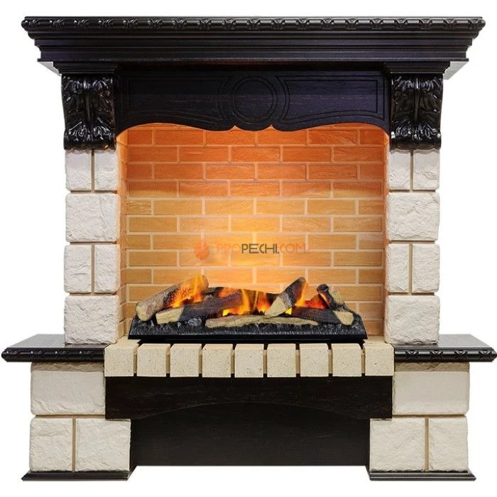 Каминокомплект Dimplex Pierre Luxe - Венге / Шампань (Высота 1035мм) с очагом Cassette 600 LNH-INT (с дровами)