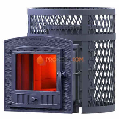 Чугунная банная печь Технолит Искандер 18 П2 в сетке