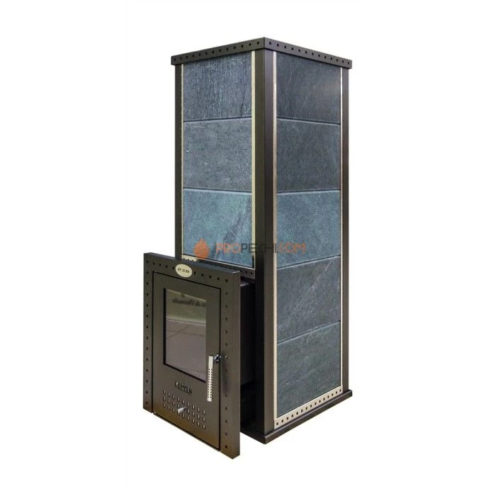 Дровяная печь для бани Klover RT 35-RV ( Серпентинит 30мм)