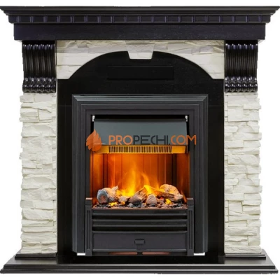 Каминокомплект Dimplex Dublin - Венге / Сланец белый с очагом Brookline Black
