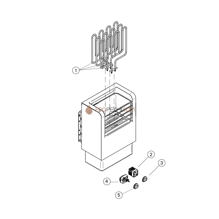 Электрическая печь Harvia Classic Electro CS 80 (со встроенным пультом)