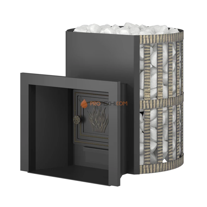 Газодровяная печь для бани Везувий Скиф Ковка 18 (ДТ-3)