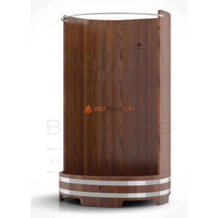 Душевая кабина BentWood большая с держателем для шторки (лиственница мореная)