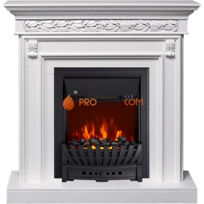 Каминокомплект Royal Flame Valletta - Белый (Ширина 1040 мм) с очагом Aspen Black