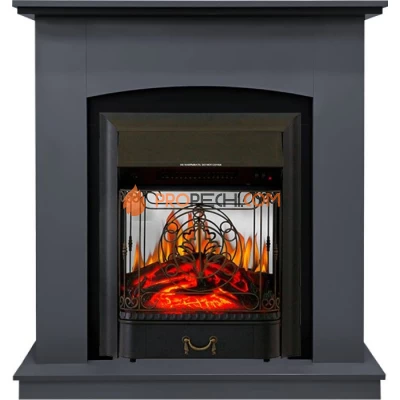 Каминокомплект Royal Flame Barcelona (разборный) - Серый графит с очагом Majestic FX M Black
