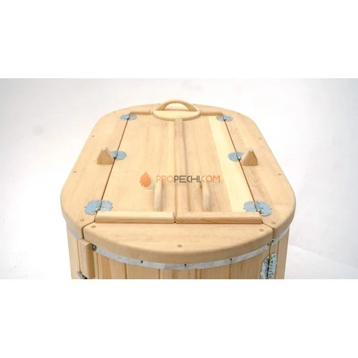 Фитобочка полулежачая НКЗ STANDARD ЛЮКС из кедра, (ШИП-ПАЗ) 115x78x140 см / 40 мм