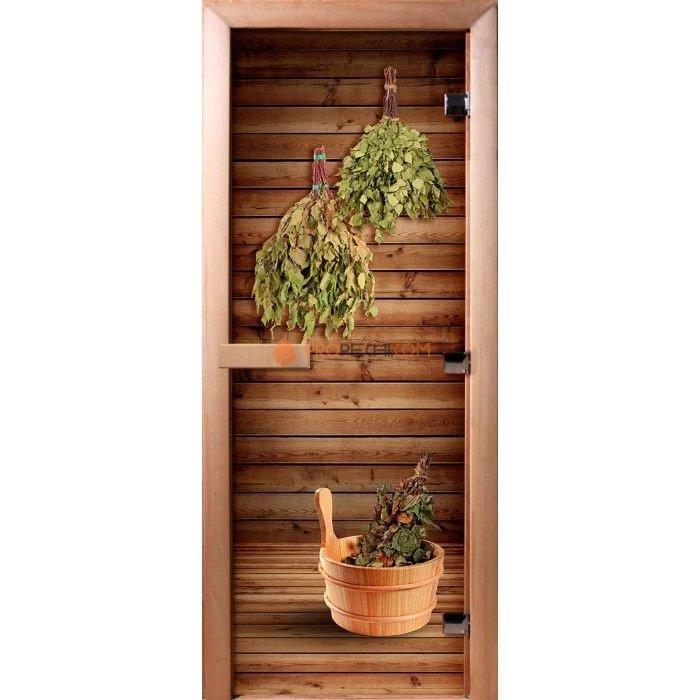 Дверь для бани DoorWood Фотопечать А004, 1700x700 мм