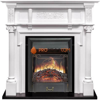 Каминокомплект Royal Flame Oxford - Белый с очагом Majestic FX Black