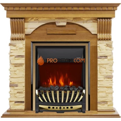 Каминокомплект Royal Flame Dublin - Дуб / Сланец с очагом Aspen Gold