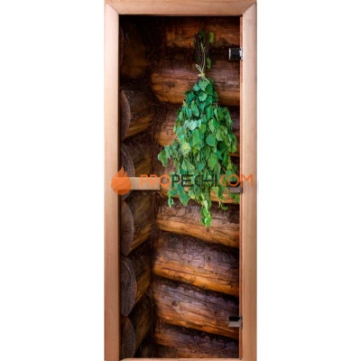 Дверь для бани DoorWood Фотопечать А007, 1800x700 мм