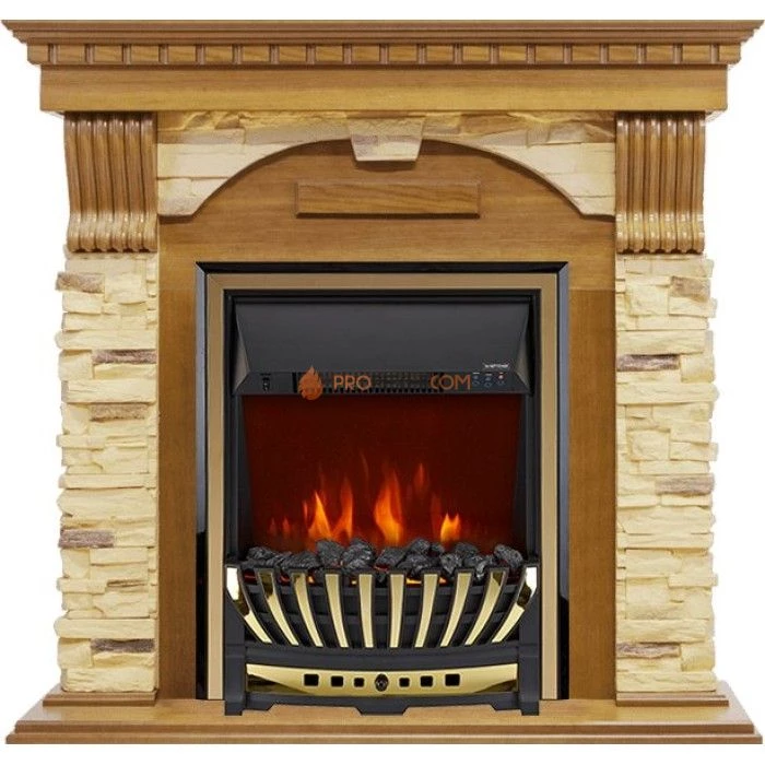 Каминокомплект Royal Flame Dublin - Дуб / Сланец с очагом Aspen Gold