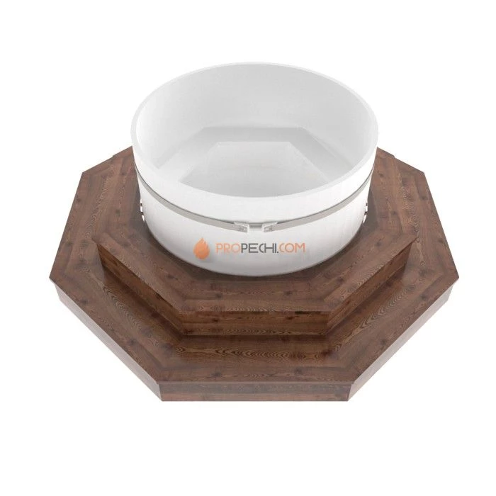 Подиум BentWood для купели лиственница морёная. сегмент 1/8