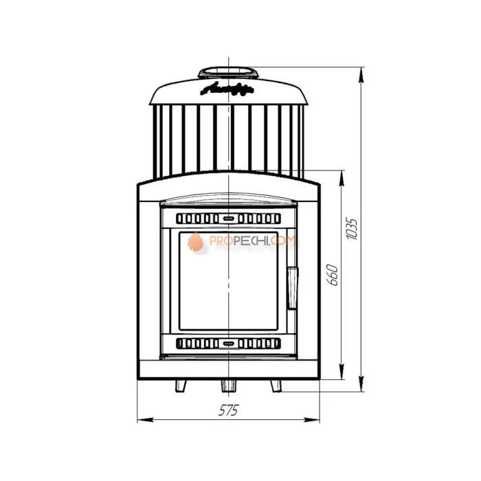 Чугунная печь для бани Атмосфера XL Про ламели Змеевик наборный