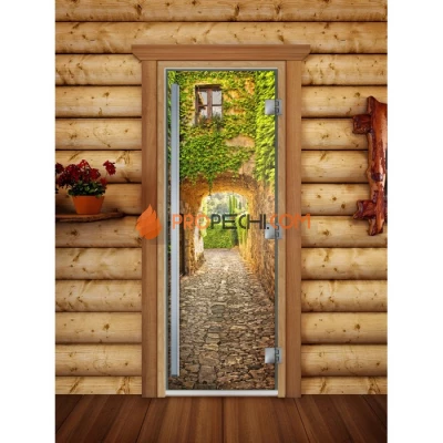 Дверь для бани DoorWood Престиж Фотопечать А072, 2000x800 мм