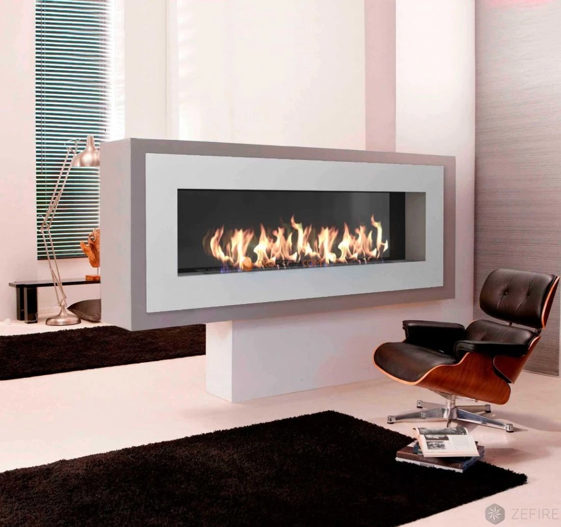 Биокамин Zefire Elliot 1800 белый со стемалитом