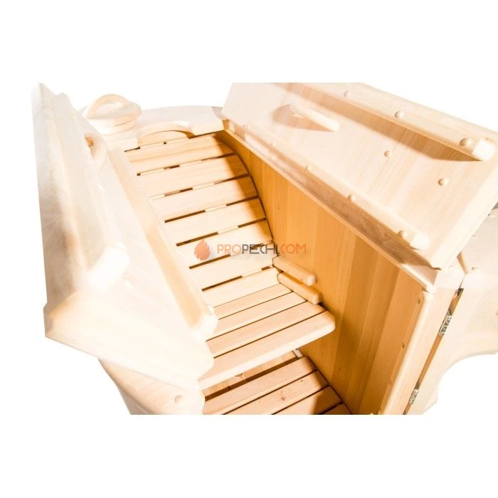 Фитобочка полулежачая НКЗ PREMIUM ЛЮКС из кедра, 115x78x140 см / 40 мм