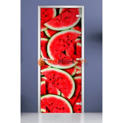 Стеклянная межкомнатная дверь DoorWood с фотопечатью Fruite-01, 2000х800 мм