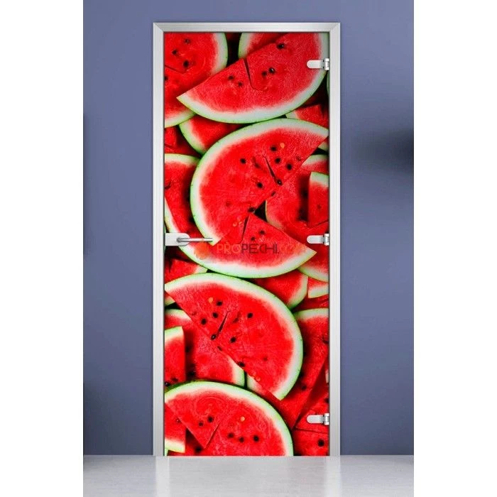 Стеклянная межкомнатная дверь DoorWood с фотопечатью Fruite-01, 2000х800 мм