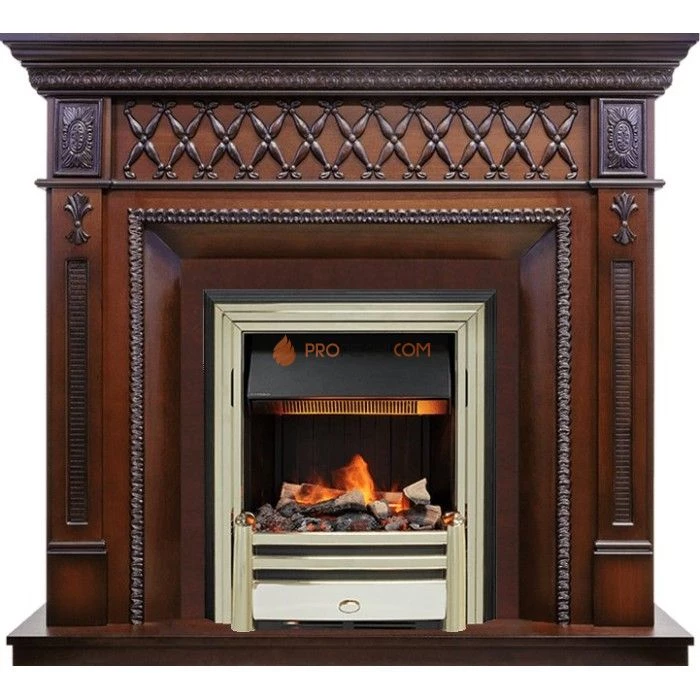 Электрокамин Dimplex Alexandria - Махагон коричневый антик с очагом Cavendish